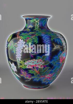 Cloisonné Vase, Meiji, Meiji, Emaille auf Kupfer, 25-3/4 x 19 (Diam.) in., Asian Art, von Gibon neu vorgestellt, Design von warmfröhlichem Leuchten von Helligkeit und Lichtstrahlen. Klassische Kunst mit moderner Note neu erfunden. Fotografie, inspiriert vom Futurismus, die dynamische Energie moderner Technologie, Bewegung, Geschwindigkeit und Kultur revolutionieren. Stockfoto