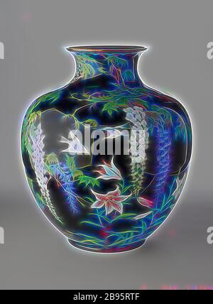 Cloisonné Vase, Meiji, Meiji, Emaille auf Kupfer, 25-3/4 x 19 (Diam.) in., Asian Art, von Gibon neu vorgestellt, Design von warmfröhlichem Leuchten von Helligkeit und Lichtstrahlen. Klassische Kunst mit moderner Note neu erfunden. Fotografie, inspiriert vom Futurismus, die dynamische Energie moderner Technologie, Bewegung, Geschwindigkeit und Kultur revolutionieren. Stockfoto