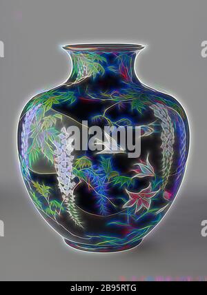 Cloisonné Vase, Meiji, Meiji, Emaille auf Kupfer, 25-3/4 x 19 (Diam.) in., Asian Art, von Gibon neu vorgestellt, Design von warmfröhlichem Leuchten von Helligkeit und Lichtstrahlen. Klassische Kunst mit moderner Note neu erfunden. Fotografie, inspiriert vom Futurismus, die dynamische Energie moderner Technologie, Bewegung, Geschwindigkeit und Kultur revolutionieren. Stockfoto