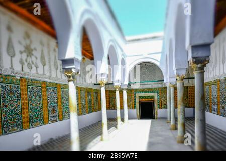 Innenhof in einer Moschee. Stockfoto
