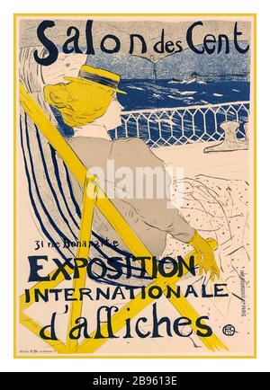 Henri de Toulouse Lautrec - 'Salon des Cent' Exposition Internationale d'affiches Henri de Toulouse Lautrec LA PASSAGERE DE 54, ou PROMENADE EN YACHT (SALON des CENT) 31 Rue Bonapartre Stockfoto