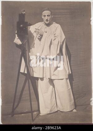 FRANKREICH - CHARLES Debureau Portrait de Charles Debureau (1829-1873) à la Caméra. Photographie de Nadar (Gaspard-Félix Tournachon, dit 1820-1910). Paris, musée Carnavalet. Stockfoto