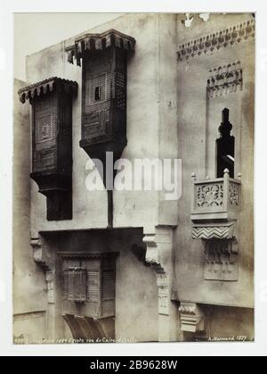 UNIVERSAL-AUSSTELLUNG VON 1889: DIE STRASSEN DER KAIROER 'Ausstellung Universelle de 1889 : la rue du Caire'. Photographie d'Alfred Normand. Paris, musée Carnavalet. Stockfoto