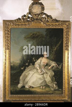 F. Boucher - Madame de Pompadour PORTRAIT 'Portrait de Madame de Pompadour', copie d'après François Boucher (1703-1770). Paris, musée Cognacq-Jay. Stockfoto