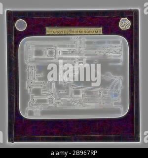 Laternenrutsche - Tangyes Ltd, Diagramm, um 1910, einer von 239 Glas-Laternenschiebeschienen, die Produkte von Tangyes Limited Ingenieuren aus Birmingham, England, darstellen. Die Bilder umfassen verschiedene Produkte wie Motoren, Kreiselpumpen, Hydraulikpumpen, Gashersteller, Materialprüfmaschinen, Pressen, Werkzeugmaschinen, hydraulische Hebemaschinen usw. Tangyes war ein Unternehmen, das von 1857 bis 1957 betrieben wurde. Sie produzierten eine Vielzahl von Engineering, Reimagined von Gibon, Design von warmen fröhlich glühen von Helligkeit und Lichtstrahlen Ausstrahlung. Klassische Kunst neu erfunden mit einem modernen Twist. Fotografie inspiriert Stockfoto