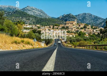 Die Straße nach Wolkenstein auf Mallorca Stockfoto