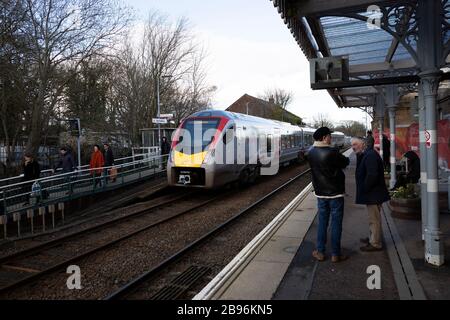 Saxmundham Bahnhof Suffolk UK Stockfoto
