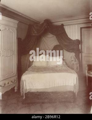 INNEN VON HERRN F. Intérieur de Monsieur F. Agent de change. Paris (VIIIème-Bezirk), Rue Montaigne, 1910. Photographie d'Eugène Atget (1857-1927). Paris, musée Carnavalet. Stockfoto