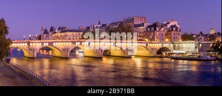 Pont Neuf, die Conciergerie und die Gebäude der Ile-de-la-Cite, Paris, Ile-de-France, Frankreich Stockfoto