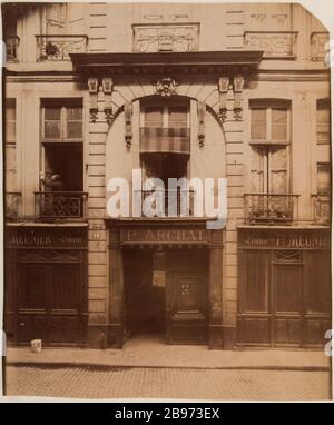 Hotel Jacques Auvray. 14, Rue Saint Victor, 5. Bezirk, Paris 'Hôtel Jacques Auvray. 14, Rue Saint-Victor, Paris (Vème arr.)'. Photographie d'Eugène Atget (1857-1927). Papieralbuminé. Paris, musée Carnavalet. Stockfoto