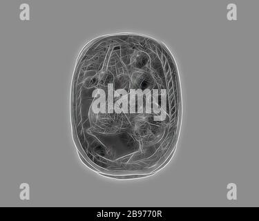 Graviert Scarab, unbekannt, Etrurien, 4. - 3. Jahrhundert v. Chr., Carnelian, 1,5 × 1,1 × 0,9 cm (9/16 × 7/16 × 5/16 in.), von Gibon neu vorgestellt, Design von warmfröhlichem Leuchten von Helligkeit und Lichtstrahlen. Klassische Kunst mit moderner Note neu erfunden. Fotografie, inspiriert vom Futurismus, die dynamische Energie moderner Technologie, Bewegung, Geschwindigkeit und Kultur revolutionieren. Stockfoto