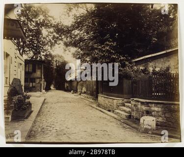 HALLEN DES WEINLAGERS Bercy, 12. BEZIRK, PARIS Halles aux vins des entrepôts de Bercy, Paris (XIIème arr.), 1913. Photographie d'Eugène Atget (1857-1927). Paris, musée Carnavalet. Stockfoto