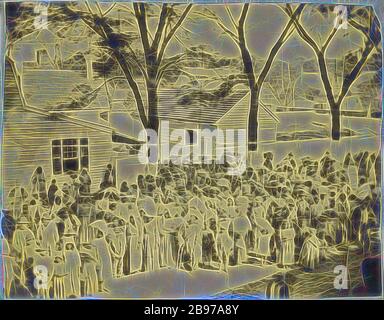 Slaves, J. J. Smith's Plantation, South Carolina, Timothy H. O'Sullivan (amerikanisch, ca. 100-1882), 1862, Albumen Silberdruck, 21,4 × 27,3 cm (8 7/16 × 10 3/4 Zoll), von Gibon neu vorgestellt, Design von warmem, fröhlichem Leuchten von Helligkeit und Lichtstrahlen. Klassische Kunst mit moderner Note neu erfunden. Fotografie, inspiriert vom Futurismus, die dynamische Energie moderner Technologie, Bewegung, Geschwindigkeit und Kultur revolutionieren. Stockfoto