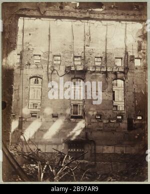 Lyric Theatre - die Szenenansicht des Raumes - im Juni 1871. Place du Chatelet Theater Lyrique. La Commune de Paris. "Théâtre lyrique. La Salle, vue de la Scène. Place du Châtelet, Paris (Ier arr.)'. Photographie de Pierre Emonts (1831-1912). Tirage sur Papier Albuminé. Juin 1871. Paris, musée Carnavalet. Stockfoto