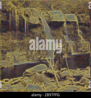 The Glens of the Catskills. The Bastion Fall, Kauterskill Glen, in der Nähe des Laurel House., Edward und Henry T. Anthony & Co. (Amerikanisch, zwischen 10222 und 1902), zwischen 1864 und 1866, Albumen Silberdruck, von Gibon neu vorgestellt, Design von warmem fröhlichem Leuchten von Helligkeit und Lichtstrahlen. Klassische Kunst mit moderner Note neu erfunden. Fotografie, inspiriert vom Futurismus, die dynamische Energie moderner Technologie, Bewegung, Geschwindigkeit und Kultur revolutionieren. Stockfoto