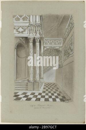 Im Hotel Beauvais 68 rue François Miron, 4. Bezirk Stockfoto
