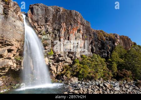 Taranaki fällt im Tongariro-Nationalpark, New Zealand Stockfoto