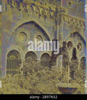 Tarragona - The Cathedral, Shewing Cloister Arches., Frank Mason Good (Englisch, 1830-28), ca. 1870, Albumen Silberdruck, von Gibon neu vorgestellt, Design von warmem, fröhlichem Leuchten von Helligkeit und Lichtstrahlen. Klassische Kunst mit moderner Note neu erfunden. Fotografie, inspiriert vom Futurismus, die dynamische Energie moderner Technologie, Bewegung, Geschwindigkeit und Kultur revolutionieren. Stockfoto