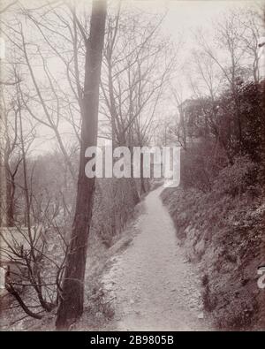 VATER LACHAISE - PFAD DER ZIEGEN "Père Lachaise, chemin des Chèvres", Paris (XXème arr.), 1901. Photographie d'Eugène Atget (1857-1927). Paris, musée Carnavalet. Stockfoto