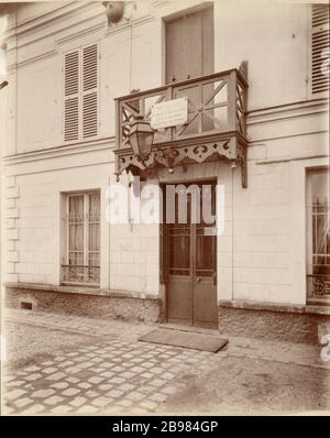 BELLEVILLE Belleville: Emplacement du Massacre des otages (26 Mai 1871), 85 rue Haxo. Paris (XXème), 1901. Photographie d'Eugène Atget. Paris, musée Carnavalet. Stockfoto