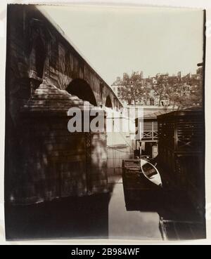 SAINT-LOUIS-INSELBLICK AUF DOCK CELESTINS, BRÜCKE MARY 4. BEZIRK, PARIS L'île Saint-Louis vue du quai des Célestins, Pont Marie. Paris (IVème arr.), 1921. Photographie d'Eugène Atget (1857-1927). Paris, musée Carnavalet. Stockfoto