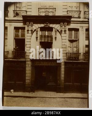 HOTEL JACQUES Auvray, 14 SAINT-VICTOR, 5. BEZIRK, PARIS Hôtel Jacques Auvray, 14 Rue Saint-Victor. Paris (Vème arr.), im Jahr 1909. Photographie d'Eugène Atget (1857-1927). Paris, musée Carnavalet. Stockfoto