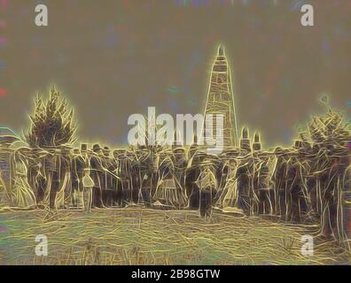 Widmung des Denkmals auf dem Schlachtfeld des Bull Run, William Morris Smith (Amerikaner, aktiv 1860er), Alexander Gardner (Amerikaner, geboren Schottland, 1821 - 1882), Washington, District of Columbia, USA, Juni 1865, Albumen Silberdruck, 17.8 × 22.9 cm ×, neu erfunden von Gibon, Design von warmen fröhlich glühen von Helligkeit und Lichtstrahlen Strahlkraft. Klassische Kunst neu erfunden mit einem modernen Twist. Fotografie inspiriert von Futurismus, umarmt dynamische Energie der modernen Technologie, Bewegung, Geschwindigkeit und Kultur revolutionieren. Stockfoto