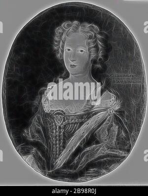 Unidentifizierter Maler, Maria Teresia, Maria Teresia (1638-1683), Königin von Frankreich, Malerei, Öl auf Leinwand auf Masonit montiert, Höhe, 41 cm (16.1 Zoll), Breite, 33 cm (12.9 Zoll), Inschrift, 'IE THERESE D'AUTRICHE', neu gestaltet von Gibon, Design von warmen fröhlich glühen von Helligkeit und Lichtstrahlen Ausstrahlung. Klassische Kunst neu erfunden mit einem modernen Twist. Fotografie inspiriert von Futurismus, umarmt dynamische Energie der modernen Technologie, Bewegung, Geschwindigkeit und Kultur revolutionieren. Stockfoto