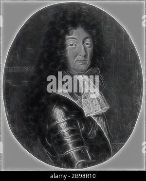 König Ludwig XIV., Ludwig XIV. (1638-1715), König von Frankreich, Malerei, Öl auf Leinwand auf Masonit montiert, Höhe, 40 cm (15.7 Zoll), Breite, 33 cm (12.9 Zoll), Inschriften Englisch, Inschrift, 'LOUIS XIV', neu gestaltet von Gibon, Design von warmen fröhlich glühen von Helligkeit und Lichtstrahlen Ausstrahlung. Klassische Kunst neu erfunden mit einem modernen Twist. Fotografie inspiriert von Futurismus, umarmt dynamische Energie der modernen Technologie, Bewegung, Geschwindigkeit und Kultur revolutionieren. Stockfoto