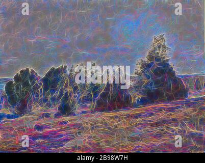 Gottfrid Kallstenius, Gegen Abend, Horsö im Tjust-Archipel, Gemälde, 1932, Öl auf Leinwand, Höhe, 60 cm (23.6 Zoll), Breite, 81 cm (31.8 Zoll), signiert, G. Kallstenius 32, neu gestaltet von Gibon, Design von warmen fröhlichen Leuchten von Helligkeit und Lichtstrahlen Ausstrahlung. Klassische Kunst neu erfunden mit einem modernen Twist. Fotografie inspiriert von Futurismus, umarmt dynamische Energie der modernen Technologie, Bewegung, Geschwindigkeit und Kultur revolutionieren. Stockfoto