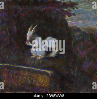 David Klöcker Ehrenstrahl, Weißes Eichhörnchen in einer Landschaft, Weißes Eichhörnchen in Landschaft, Malerei, Tiermalerei, 1696, Öl auf Leinwand, Höhe, 61.5 cm (24.2 Zoll), Breite, 64 cm (25.1 Zoll), Inschriften Englisch, signiert, A, 1696 D. Jul. 27, Ein solches Eichhörnchen mit Kungzbarkare wurde von Stalldrengen anders Eek gefangen genommen und ... cont. Im Kommentarfeld, Reimagined von Gibon, Design von warmen fröhlich glühen der Helligkeit und Lichtstrahlen Ausstrahlung. Klassische Kunst neu erfunden mit einem modernen Twist. Fotografie inspiriert von Futurismus, umarmt dynamische Energie der modernen Technologie, Bewegung, Geschwindigkeit und revolut Stockfoto