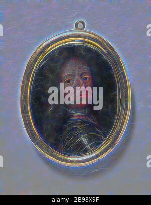 Otto Vilhelm von Königsmarck, Otto Wilhelm von Königsmarck (1639-88), Graf, Meister, Malerei, Otto Wilhelm Königsmarck, Öl auf Silber, Messingrahmen, Höhe, 3.3 cm (1.2 Zoll), Breite, 2.5 cm (0.9 Zoll), neu gestaltet von Gibon, Design von warmen fröhlichen Leuchten von Helligkeit und Lichtstrahlen Ausstrahlung. Klassische Kunst neu erfunden mit einem modernen Twist. Fotografie inspiriert von Futurismus, umarmt dynamische Energie der modernen Technologie, Bewegung, Geschwindigkeit und Kultur revolutionieren. Stockfoto