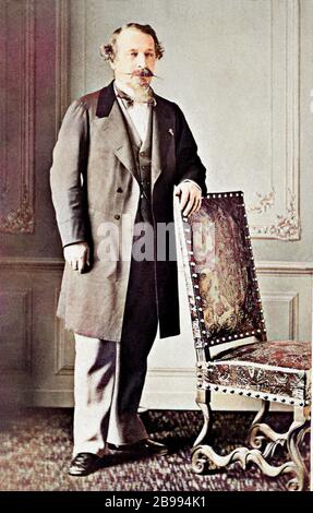 Die französische Regierung von Paris (80-89833) ist der französische Kaiser NAPOLEON III. (* um 150-833, Sohn von Louis BONAPARTE und Ortensia Beauharnais ). Portrait von Sergei Ludovich Levitskt (* um 187 in Paris; † 1898 in PARIS; DIGITAL KOLORIERT . - REALI - Königtum - nobili - nobiltà - Napoleone III - imperatore - Baffi - Schnurrbart - Ritratto - Baffi - Schnurrbart - Bart - Barba - RISORGIMENTO -- Archivio GBB Stockfoto