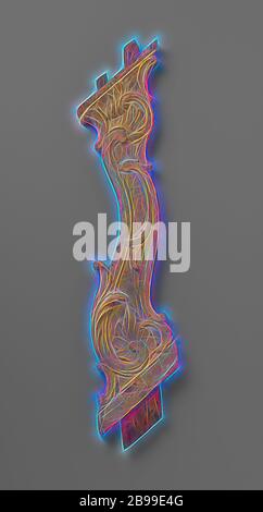 Baluster mit erstochen C und S-Voluten, S-förmiger Baluster mit erstochen C und S-Voluten mit Rocaille-Schalen., anonym, Nordniederländisch, c. 1740 - c. 1760, Holz (Pflanzenmaterial), H 90 cm × B 21 cm × T 5 cm, neu gestaltet von Gibon, Design von warmen fröhlich glühen von Helligkeit und Lichtstrahlen Ausstrahlung. Klassische Kunst neu erfunden mit einem modernen Twist. Fotografie inspiriert von Futurismus, umarmt dynamische Energie der modernen Technologie, Bewegung, Geschwindigkeit und Kultur revolutionieren. Stockfoto