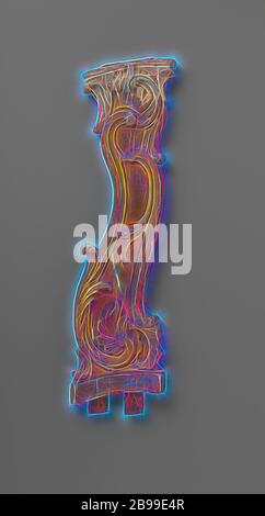Baluster mit erstochen C und S-Voluten, S-förmiger Baluster mit erstochen C und S-Voluten mit Rocaille-Schalen., anonym, Nordniederländisch, c. 1740 - c. 1760, Holz (Pflanzenmaterial), H 90 cm × B 20 cm × T 5 cm, neu gestaltet von Gibon, Design von warmen fröhlich glühen von Helligkeit und Lichtstrahlen Ausstrahlung. Klassische Kunst neu erfunden mit einem modernen Twist. Fotografie inspiriert von Futurismus, umarmt dynamische Energie der modernen Technologie, Bewegung, Geschwindigkeit und Kultur revolutionieren. Stockfoto