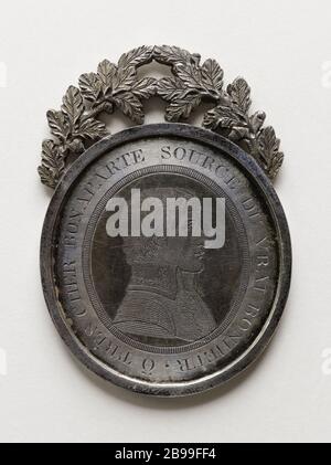 Napoleon Bonaparte erster Konsul der französischen Republik Napoléon Bonaparte Premier Consul de la République française. Argent. Entre 1800 und 1804. Paris, musée Carnavalet. Stockfoto