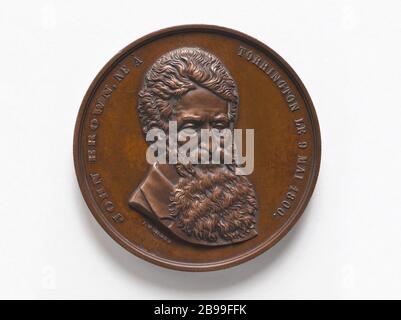 John Brown (1800-1859), US-amerikanischer Abolitionist Jean Würden (1807-1874). John Brown (1800-1859), abolitionniste américain. Bronze. Paris, Musée Carnavalet. Stockfoto