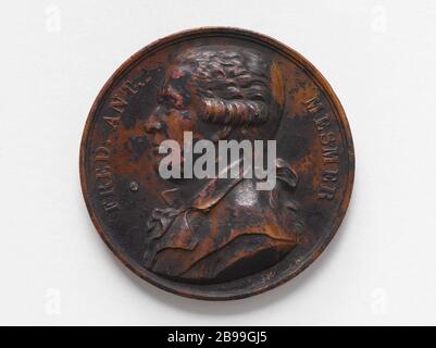 Franz Mesmer (1734-1815), österreichischer Mediziner Lassagne. Franz Anton Mesmer (1734-1815), médecin autrichien. Bronze. Paris, musée Carnavalet. Stockfoto