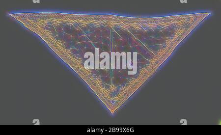 Fichu von Spitzen Stickerei Arbeit möglich aus Zaanse Kostüm, Fichu von naturfarbenen Spitzen Stickerei: Lierse Spitze oder Limerick Spitze, mit Tambourarbeit auf Maschine Tüll. Das Muster hat zwei Listen von eckigen Mäandern entlang der Seiten, innerhalb derer ein laufendes Muster von losen Stielen mit Glocke und Sternblumen. In der Mitte wechseln sich Reihen von Sternen und Kumpeln ab., anonym, Lierre (möglicherweise), c. 1825, Seide, H 54.5 cm Ã – B 117 cm, neu gestaltet von Gibon, Design von warmen fröhlichen Leuchten von Helligkeit und Lichtstrahlen Ausstrahlung. Klassische Kunst neu erfunden mit einem modernen Twist. Fotografie inspiriert von Futurismus, embr Stockfoto