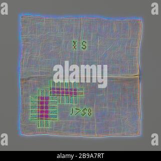 Leinenstopper, bestickt mit den Buchstaben IST und das Jahr 1758., Niederlande, 1758, Leinen (Material), Stickereien, L 24.0 cm × B 24.0 cm, neu gestaltet von Gibon, Design von warmen fröhlich glühen von Helligkeit und Lichtstrahlen Ausstrahlung. Klassische Kunst neu erfunden mit einem modernen Twist. Fotografie inspiriert von Futurismus, umarmt dynamische Energie der modernen Technologie, Bewegung, Geschwindigkeit und Kultur revolutionieren. Stockfoto
