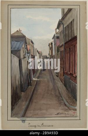 [Die Gefängnisse von Paris]; EINE Zelle zum Tode verurteilt, Gefängnis Great Roquette Stockfoto