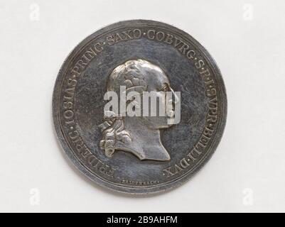 Friedrich Josias von Sax-Coburg-Saalfeld (1737-1815), österreichischer Feldmarschall, Kommandeur des österreichischen Armeechefs in den Niederlanden (1792-1744), im Jahre 1742-1802 Peter Baldenbach. Frédéric-Josias de Sax-Cobourg-Saalfeld (1737-1815), feld-maréchal autrichien, Commandant en Chef de l'armée autrichienne aux Pays-Bas (1792-1794). Argent, Im Jahre 171. Paris, musée Carnavalet. Stockfoto