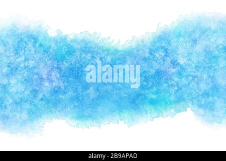 Pastellfarben Sommer Blau Himmel abstrakt auf natürlichem grunge Aquarell Hand Farbe Hintergrund Stockfoto