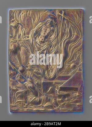 Die Auferstehung vom Grab, das Leiden Christi (Serientitel), die Kupferleidenschaft (ehemaliger Serientitel), rechteckige, vergoldete Bronzetafel mit der Auferstehung vom Grab., Arent van Bolten (zugeschrieben), Nordniederland, c. 1600 - c. 1625, Bronze (Metall), vergoldet, H 14.3 cm × B 10.5 cm, neu gestaltet von Gibon, Design von warmen fröhlich glühen von Helligkeit und Lichtstrahlen Ausstrahlung. Klassische Kunst neu erfunden mit einem modernen Twist. Fotografie inspiriert von Futurismus, umarmt dynamische Energie der modernen Technologie, Bewegung, Geschwindigkeit und Kultur revolutionieren. Stockfoto