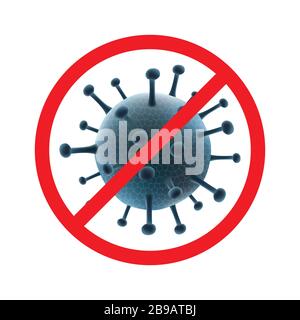Warnschild für Coronavirus. Viruswarnung Stock Vektor