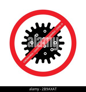 Warnschild für Coronavirus. Viruswarnung Stock Vektor