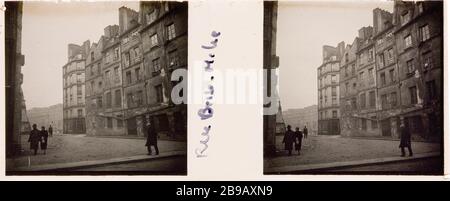 STRASSENUNTERBRECHER MICHE, 4. BEZIRK Rue Brise-Miche, 4. ème-Bezirk. 1926-1936. Photographie anonyme. Paris, musée Carnavalet. Stockfoto