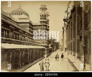 UNIVERSAL-AUSSTELLUNG VON 1889: DIE STRASSEN DER KAIROER 'Ausstellung Universelle de 1889 : la rue du Caire'. Paris, musée Carnavalet. Stockfoto