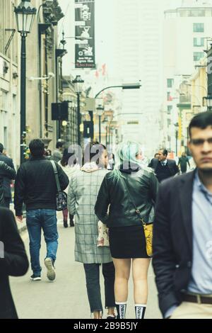 Lima, Peru - 23. Januar 2020: Hauptstraße Lima, Tourismus in den Straßen von Lima Stockfoto