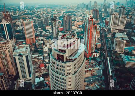 Bangkok Luftbild, über Sukhumvit und Thonglor Bezirk in Thailand Stockfoto